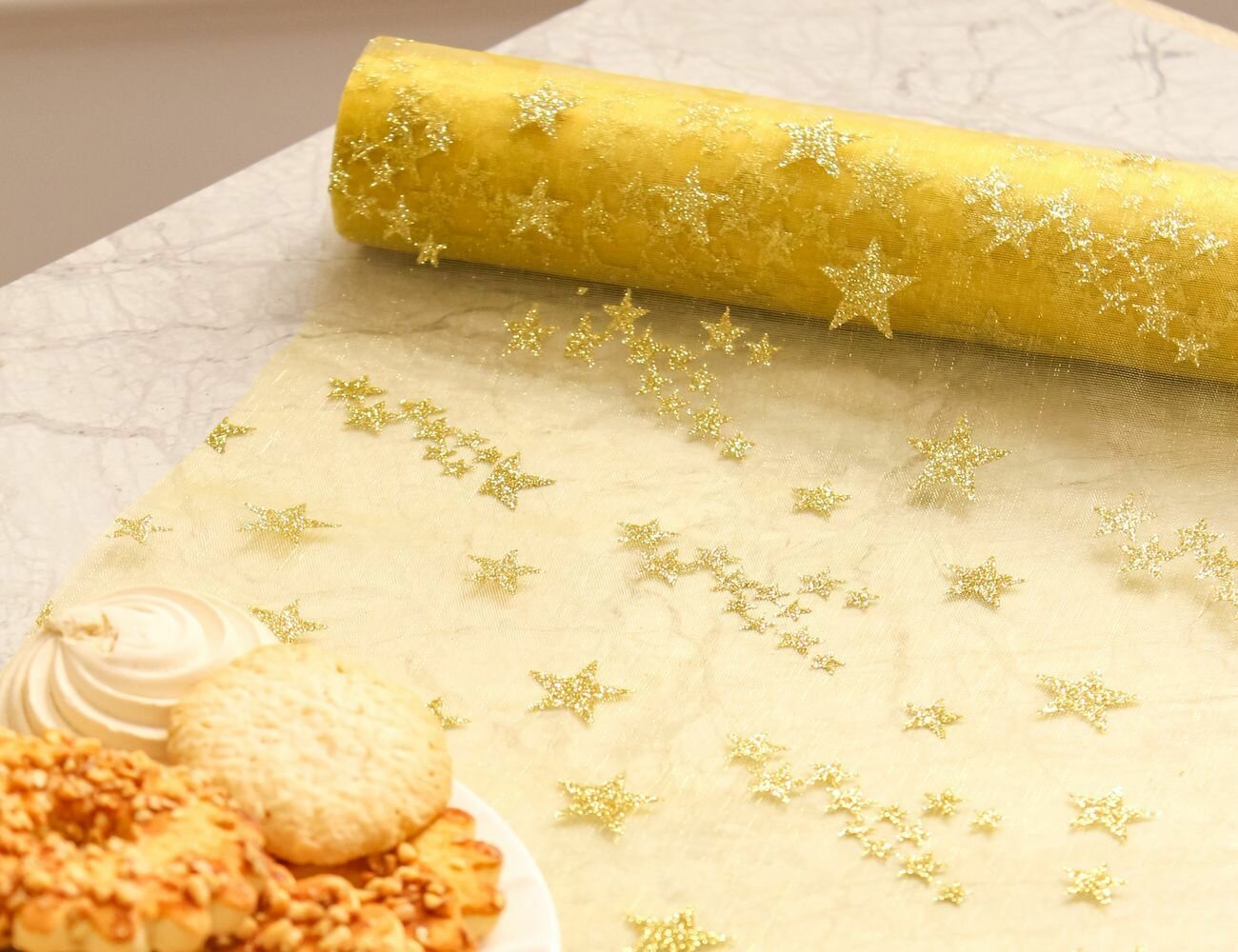 Ткань для декорирования эрмони шайн текстиль золотой 270х28 см Edelman 1162663-1