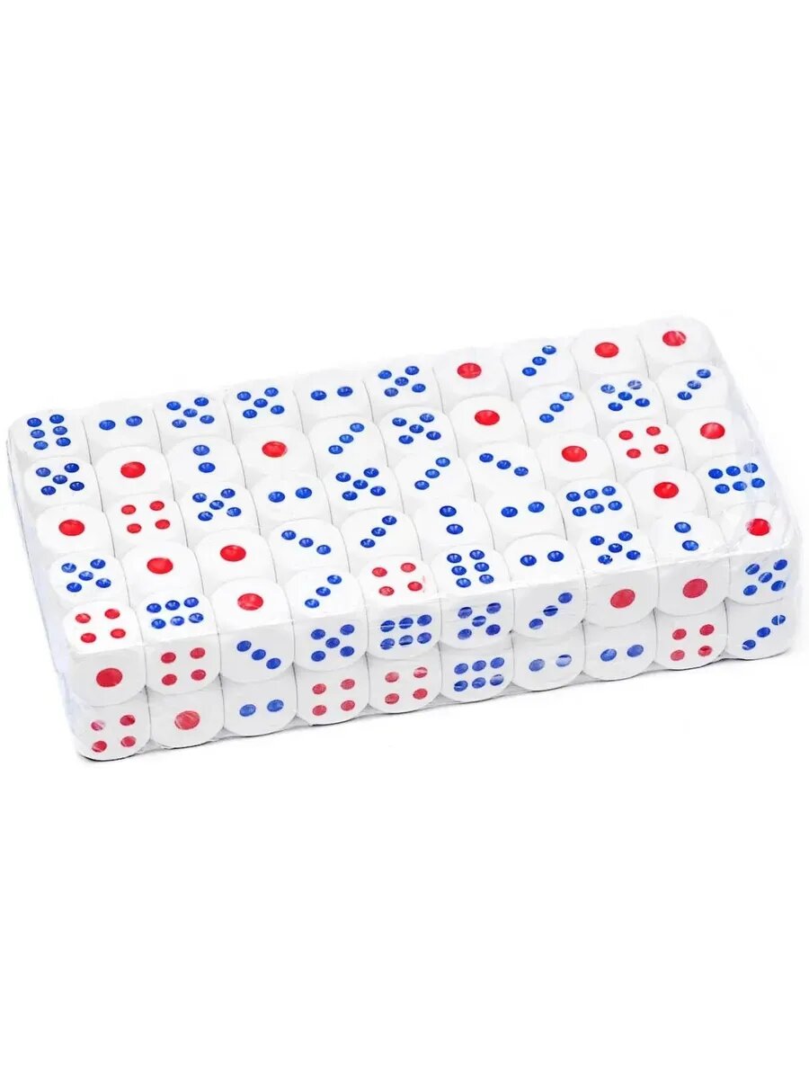 Кости игральные, 1.3 х 1.3 см, 5 штук — фото 1