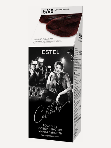 Изображение товара ESTEL Краска-уход CELEBRITY для окрашивания волос без аммиака, 5/65 спелая вишня, 140 мл