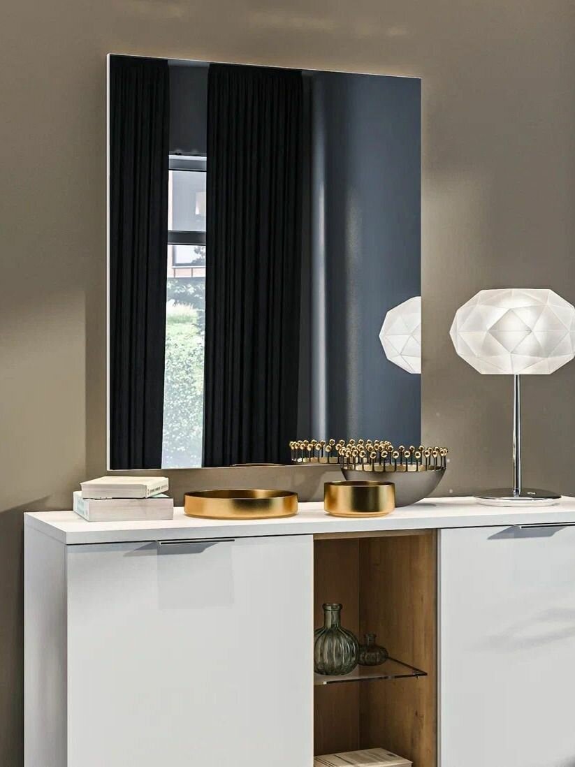 Настенное зеркало столплит Мальта СБ-3299 прямоугольное Белый 75х1х90 см