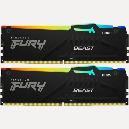 Изображение товара Оперативная память Kingston FURY Beast RGB EXPO 32Gb (2x16Gb) DDR5-6000 DIMM (KF560C30BBEAK2-32)