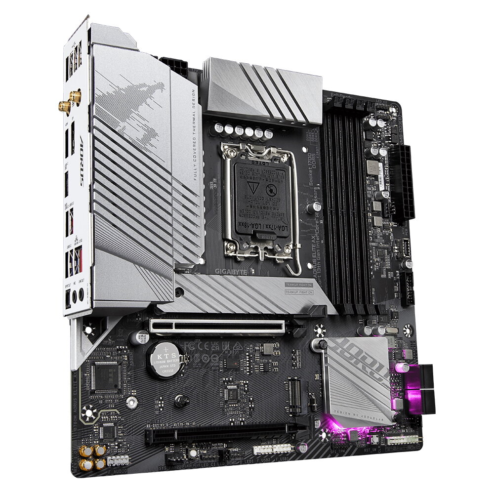 Материнская плата Gigabyte B760M AORUS ELITE AX, RTL Socket 1700, WiFi, mATX, RTL — фото 1