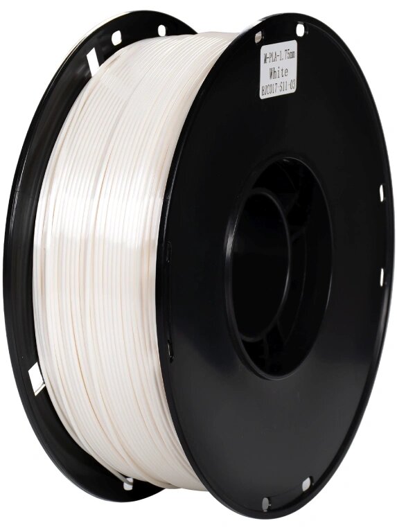 Пластик для принтера 3D Cactus CS-3D-PLA-1KG-S-WHITE PLA SILK d1.75мм 1кг L326м 1цв.