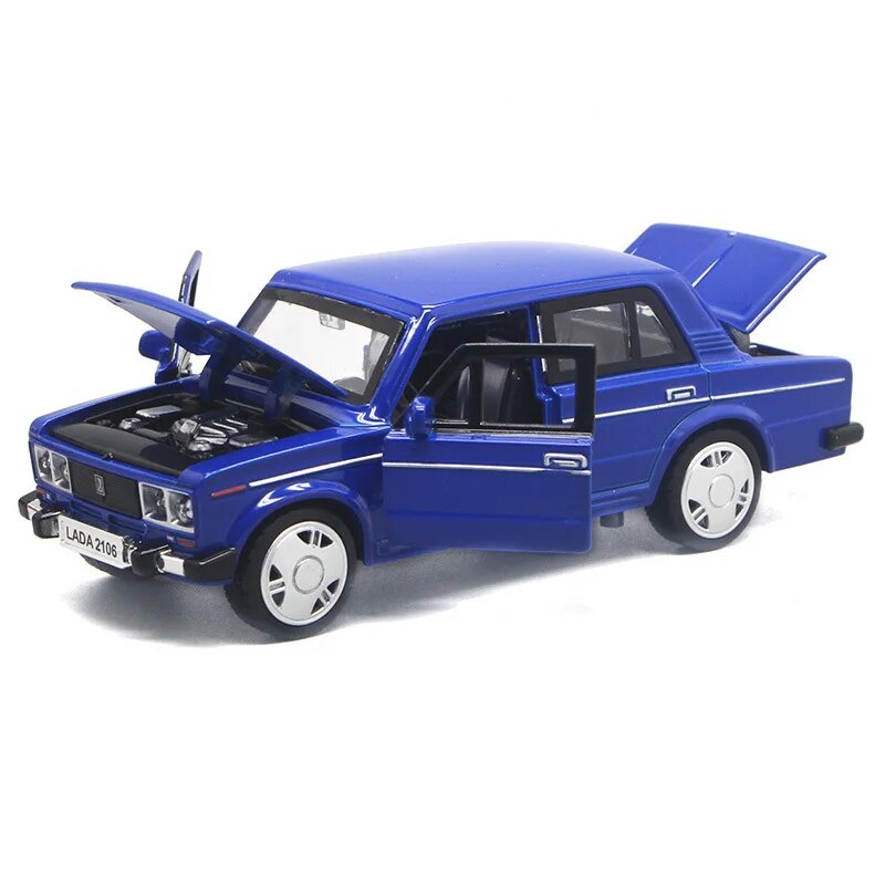 Игрушечный автомобиль LADA 2106 1:32 металл со звуком и светом