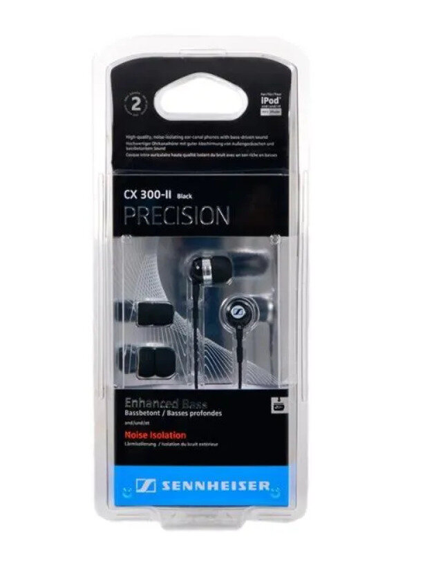 Проводные Hi-Fi наушники Sennheiser CX 300-II, черный