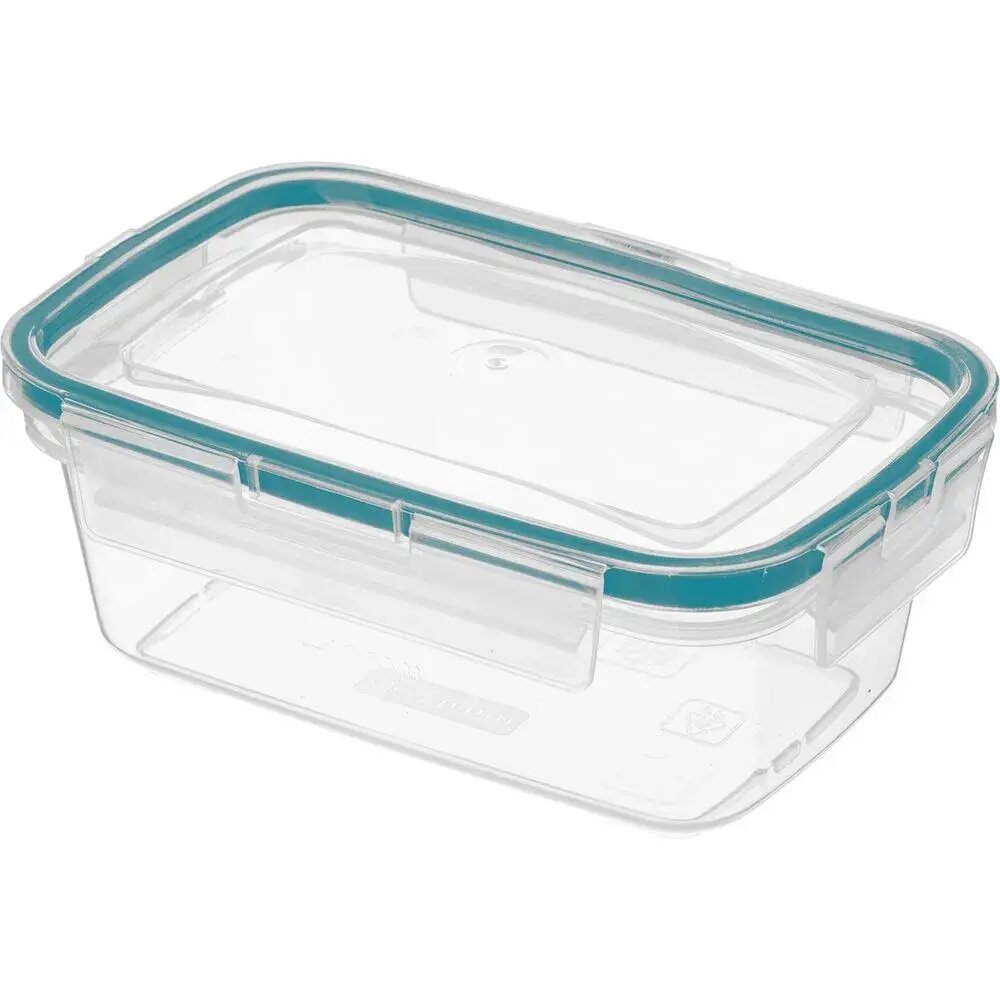 Контейнер герметичный для свежести продуктов прямоугольный 035л с защелками прозрачный