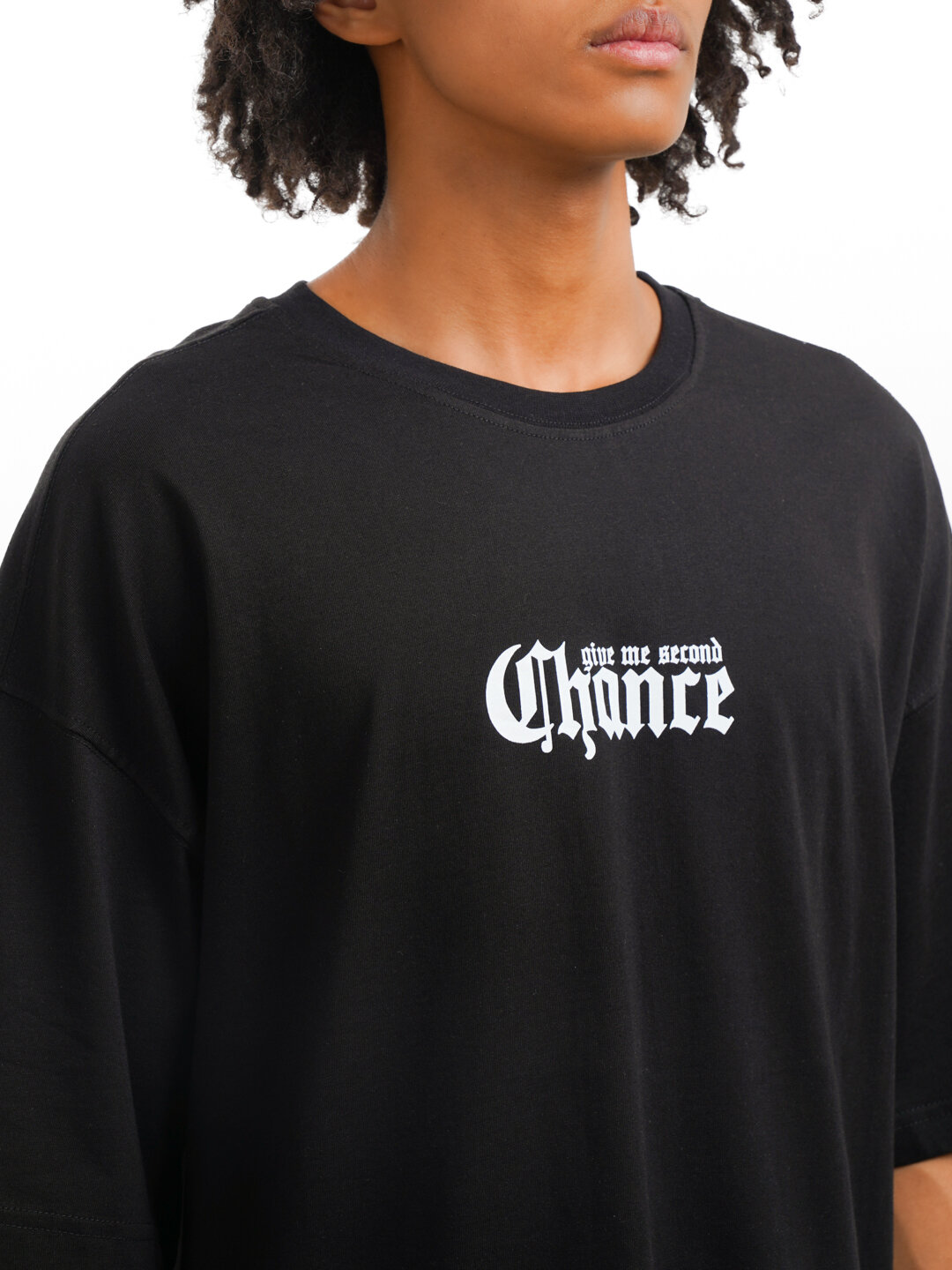 Футболка спортивная Футболка "Second Chance", арт-принт, мужская, лезвие, бунтарский стиль, черный, 1 шт., размер m, черный — фото 1