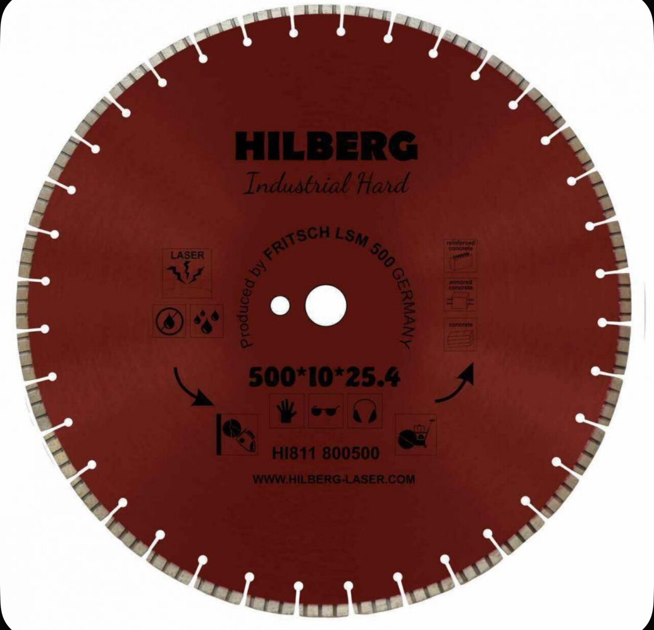 Диск алмазный отрезной 500*254 Hilberg Industrial Hard HI811