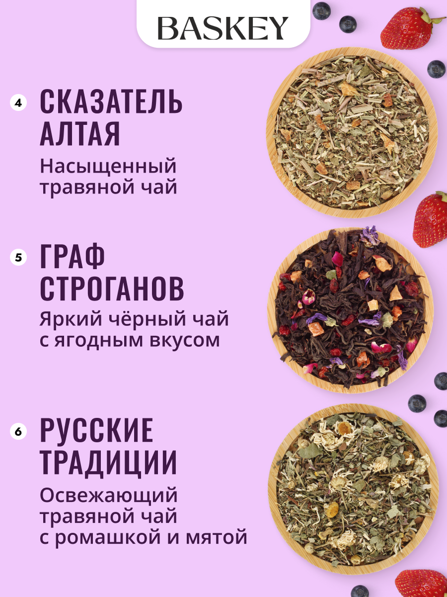 Подарочный набор листового чая, ассорти: черный, зеленый, молочный улун, пуэр — фото 1