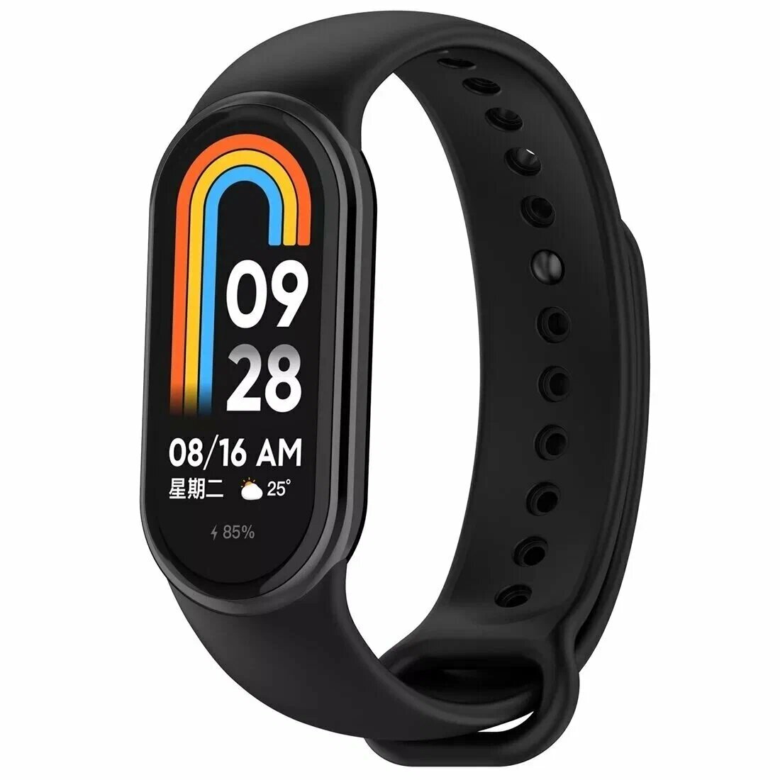 Силиконовый ремешок для Xiaomi Mi Smart Band 8 / 9, Xiaomi Mi Band 8 / 9 (черный)