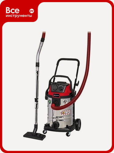 Изображение товара Строительный пылесос Einhell te-vc 2230 sacl,1400 Вт, 220 мбар, 30 л, очистка фильтра, розетка 2342465