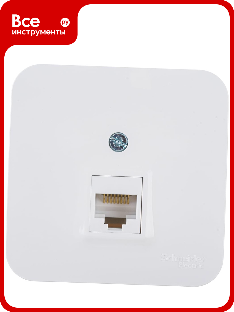 Компьютерная розетка Systeme Electric BLANCA О/У RJ45 категория 5E белый BLNIA045001