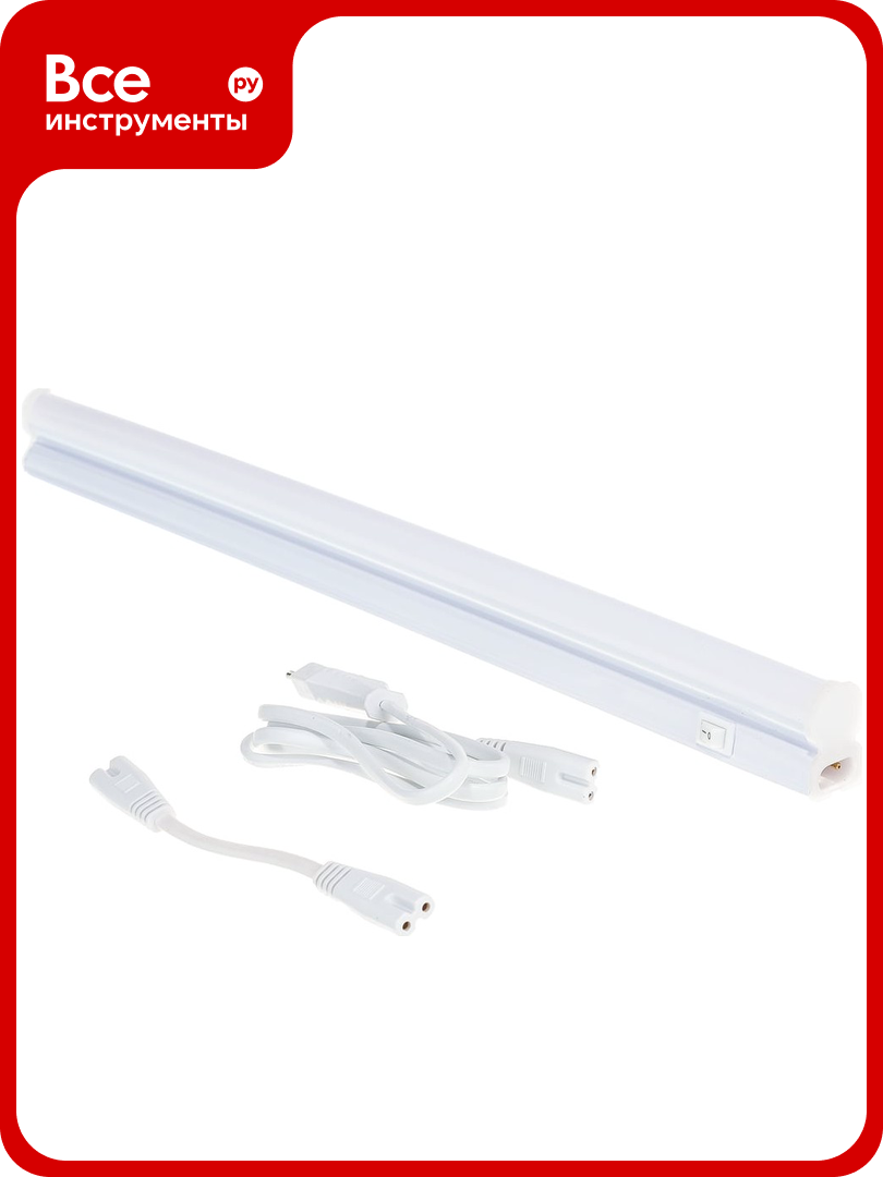 Светодиодный светильник Jazzway настенно-потолочный PLED T5i PL 450 6Вт FR 6500K IP40 180-265В ДПО линейный пластик 1036278