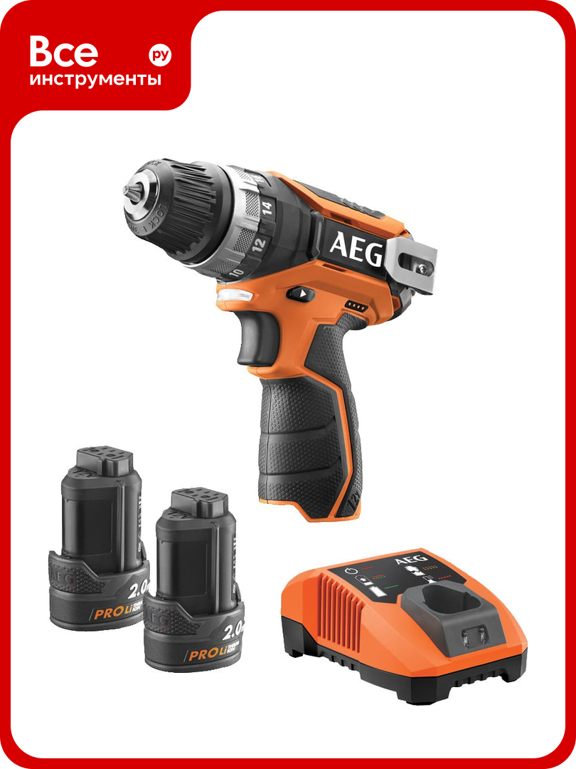 Аккумуляторная дрель-шуруповерт AEG BS 12C2 LI-202B 4935448465