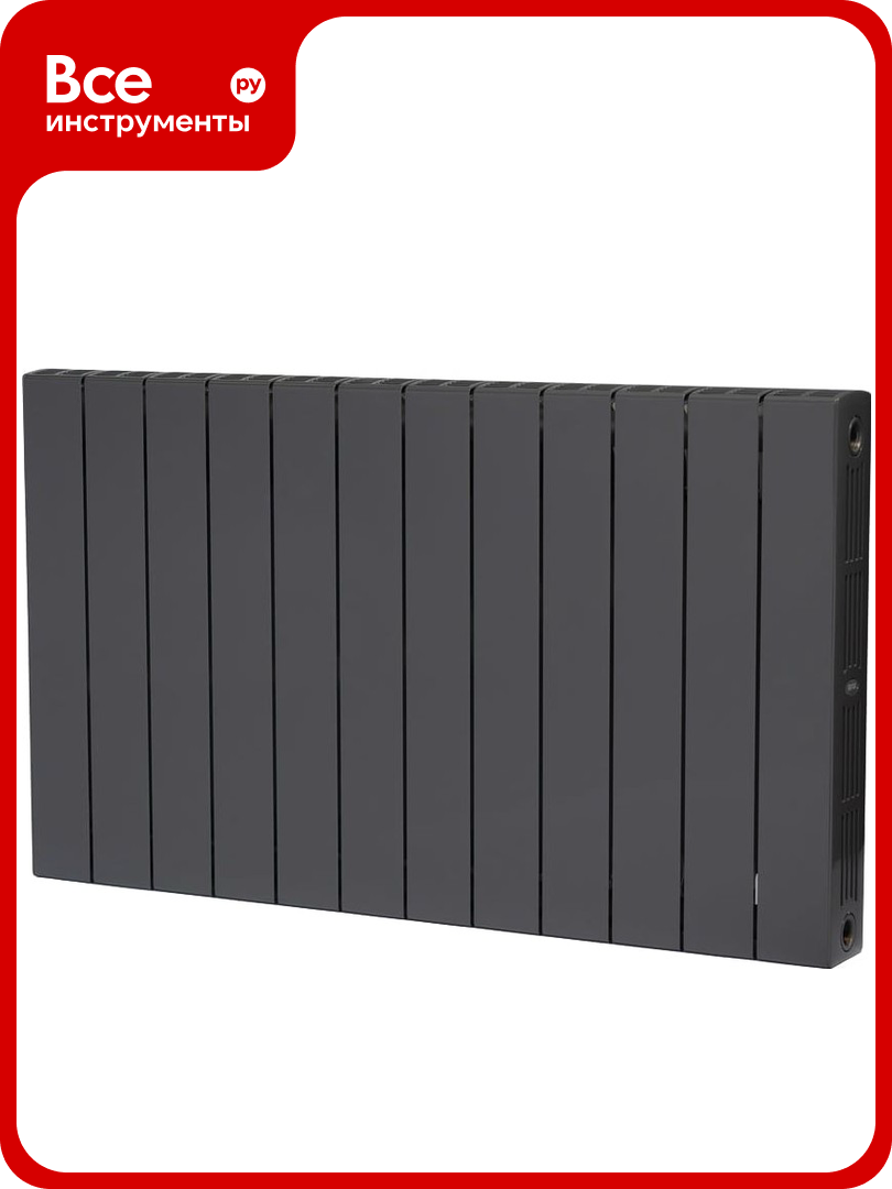 Биметаллический радиатор RIFAR SUPReMO 500 Титан 12 секц. бок. R-SU-500-12-TI