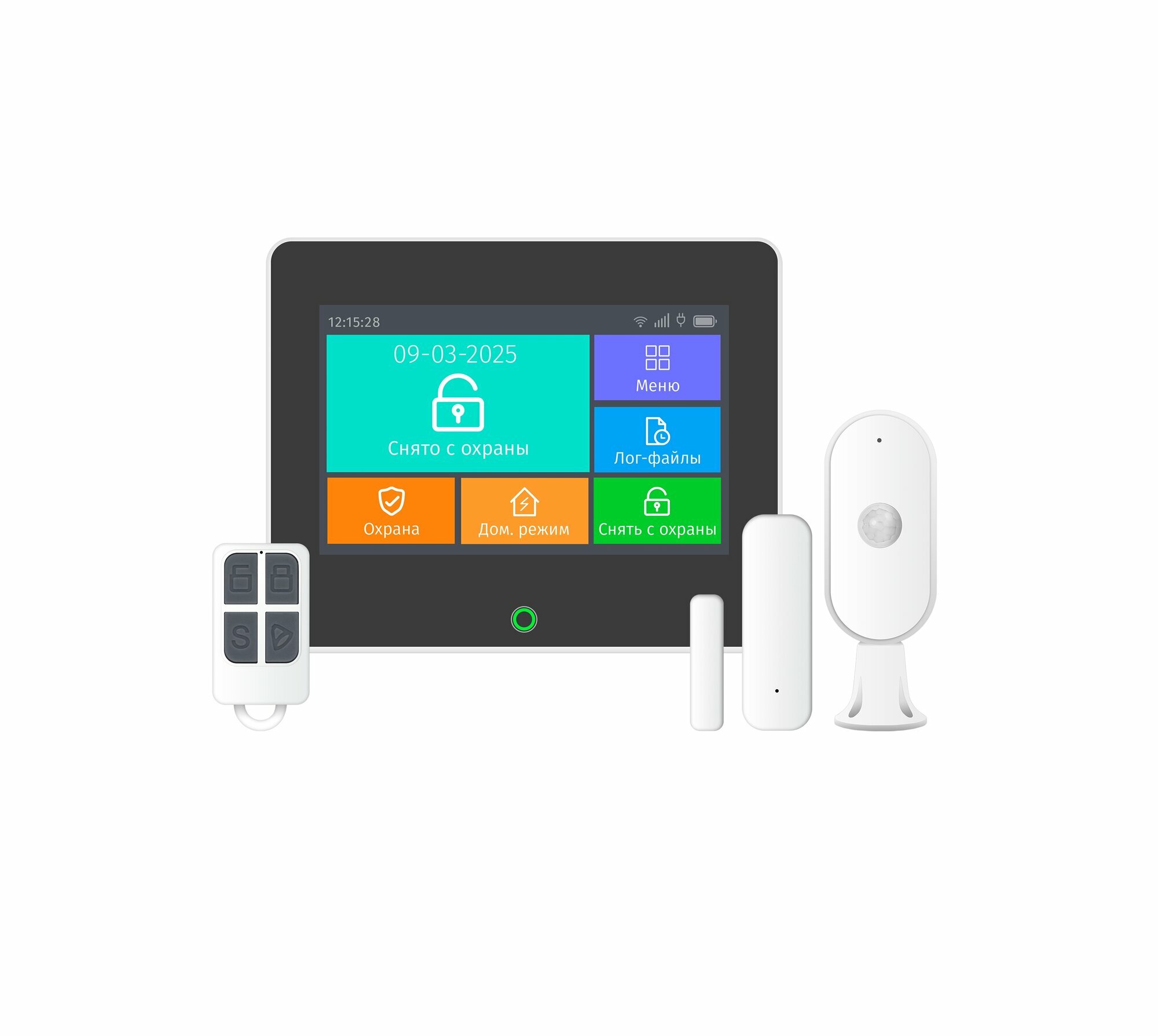 Wi-Fi/GSM сигнализация CARCAM Tuya GSM+WIFi Alarm Kit 99FT с комплектом датчиков