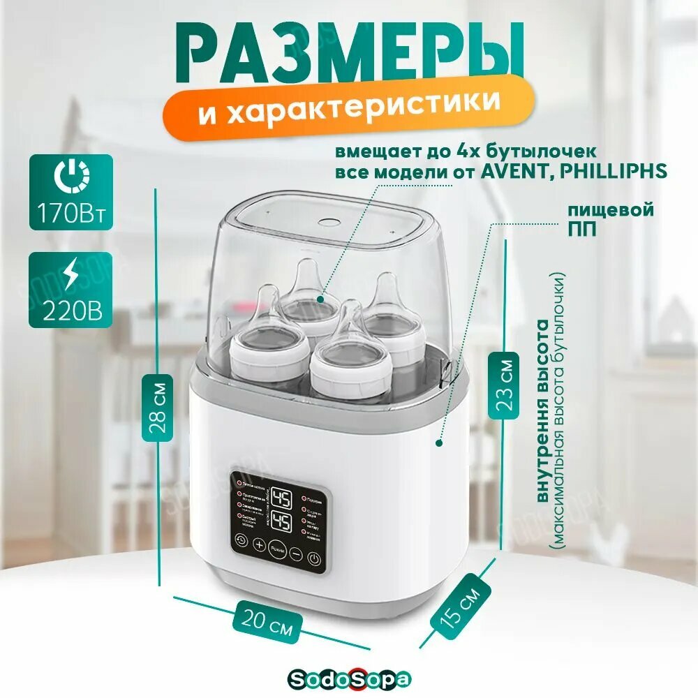Картинки Стерилизатор для бутылочек и сосок 8в1