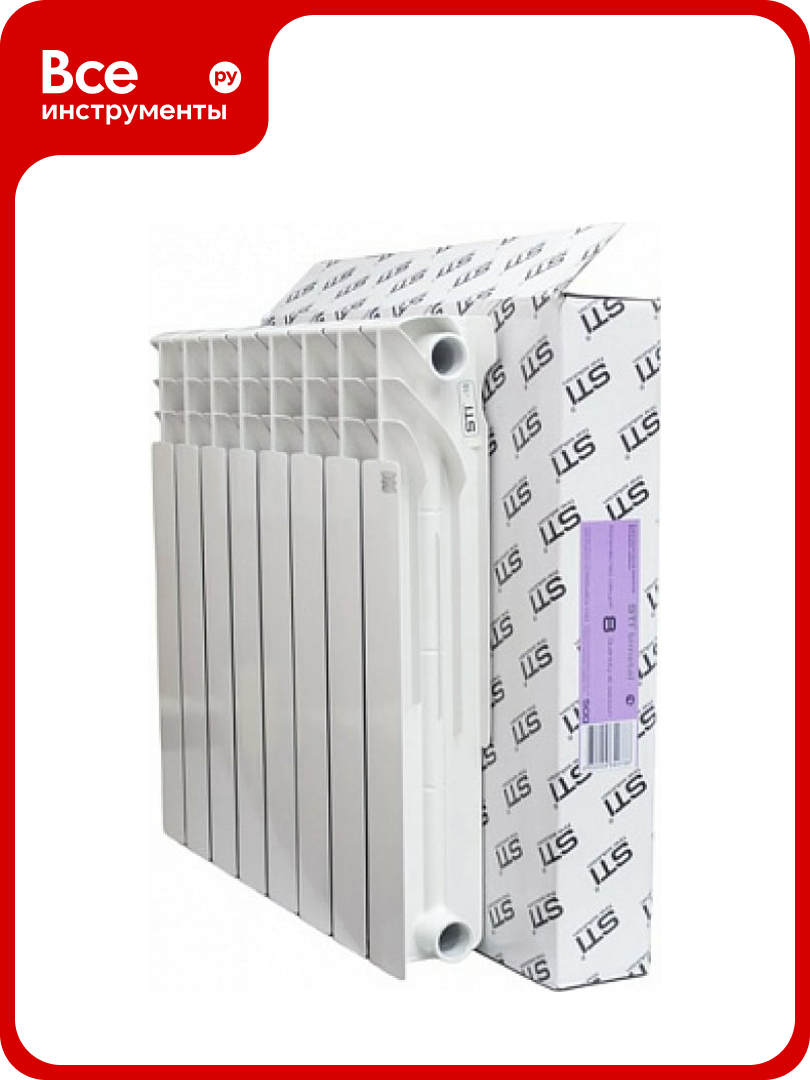 Биметаллический радиатор STI Bimetal 500-100 6 секций D220-00100