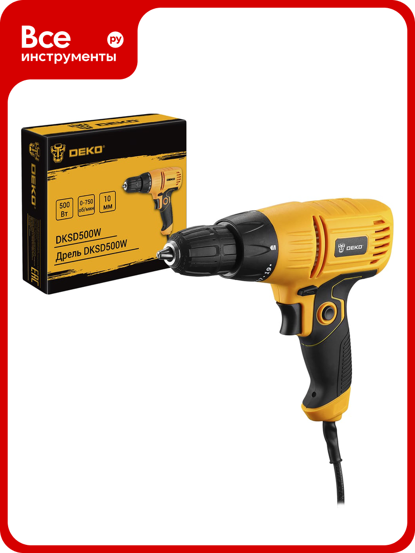 Дрель DEKO DKSD500W 063-4053