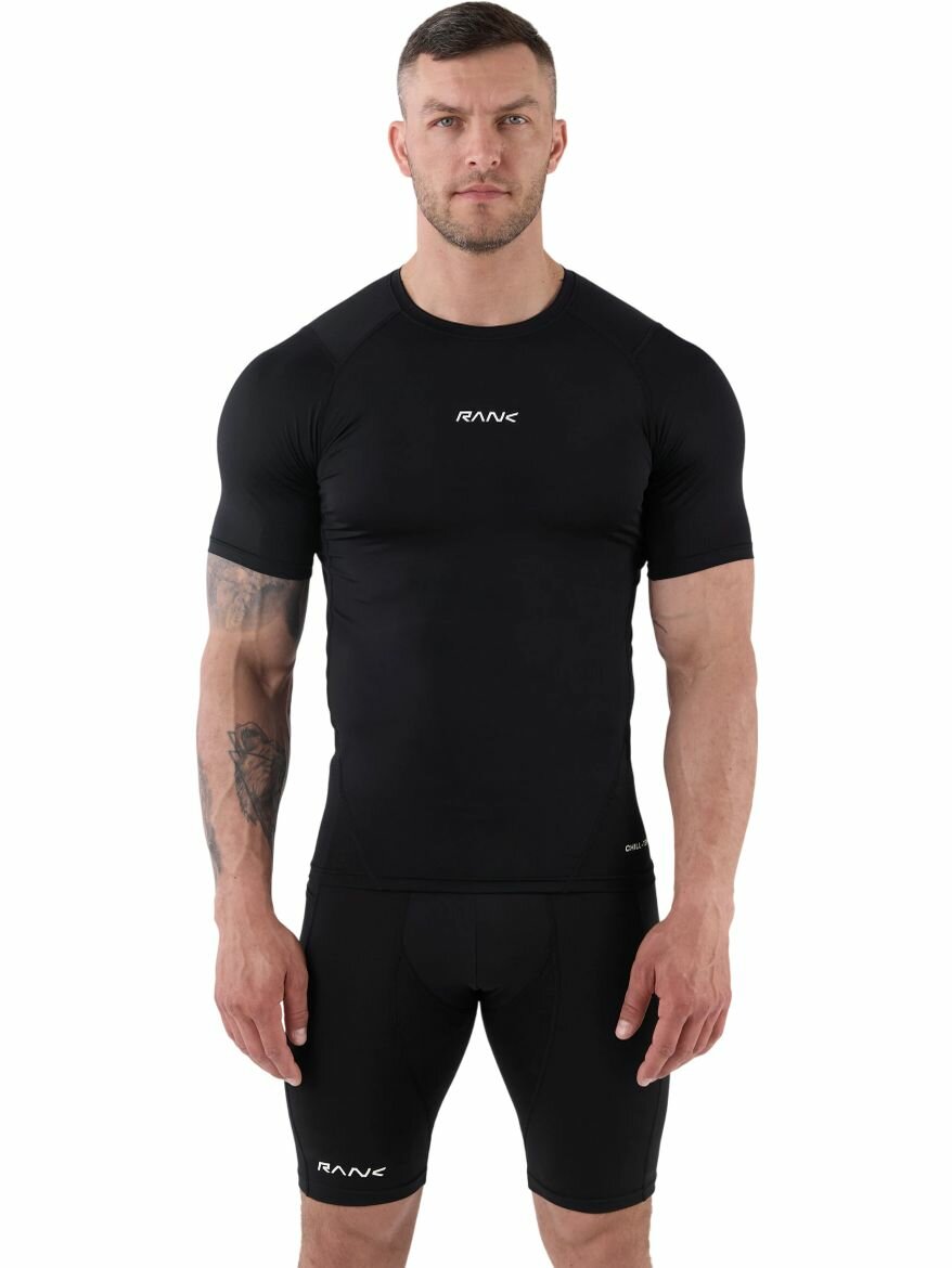 Футболка спортивная RANK Compression Power T-Shirt размер M черный