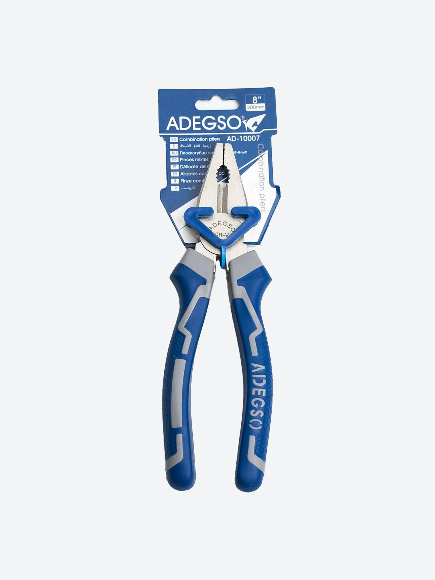 Комбинированные плоскогубцы AD-10007 ADEGSO, сталь, прорезиненные ручки