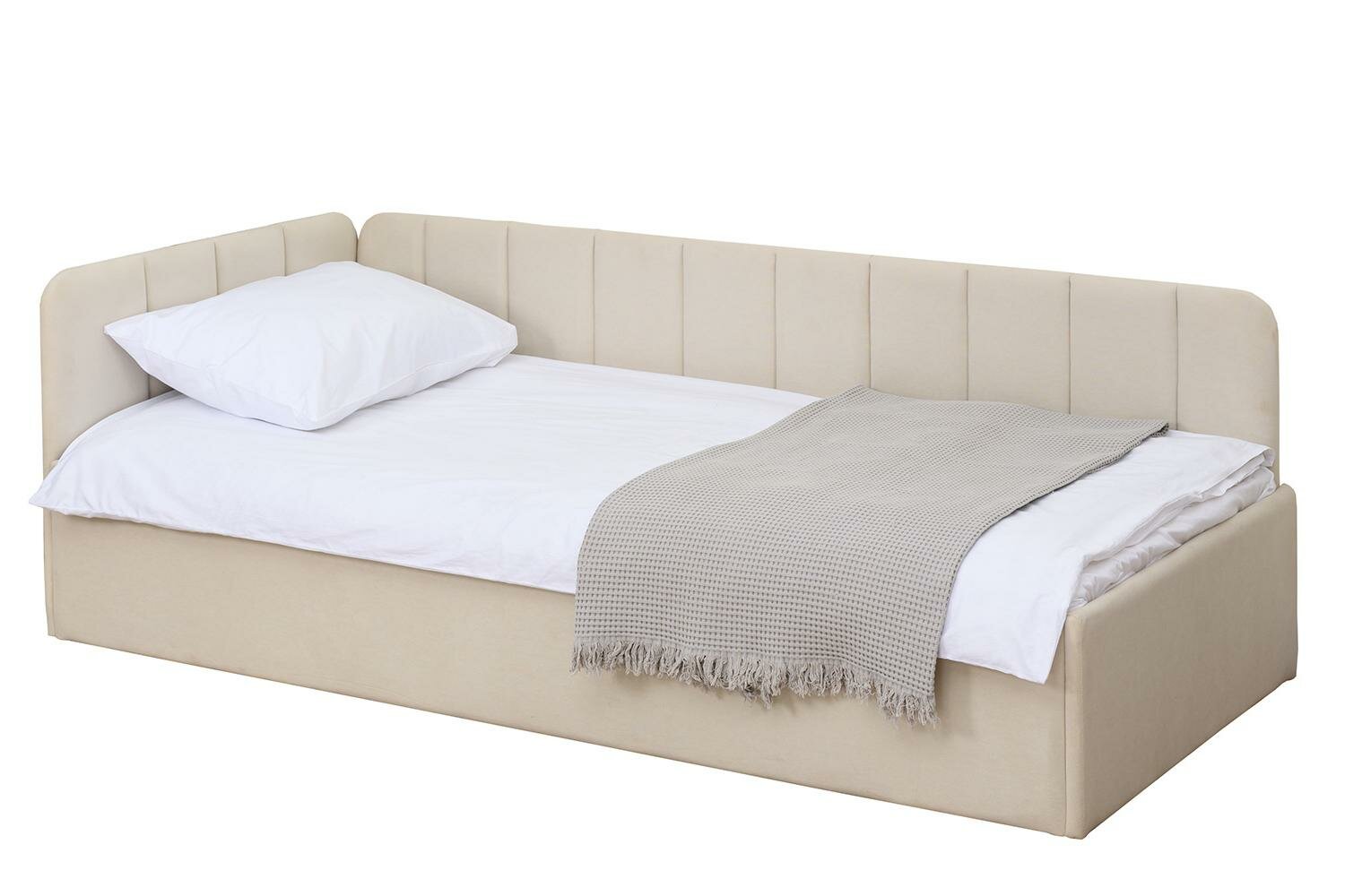 Кровать-тахта Romack OLIVIA, 120х200 см, светло-бежевый (Luma 01) (с ПМ)