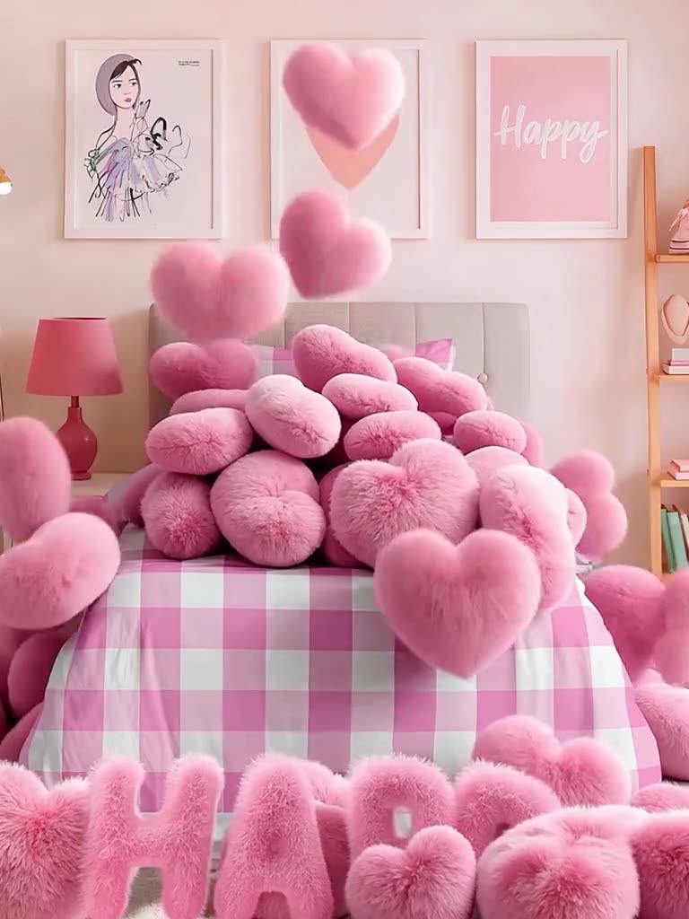 "4YOU" by Crazy Getup, Комплект постельного белья 1 5 спальный, Полисатин 1 нав. 70х70, Pink pattern, Клетка барби barbie розовая — фото 1