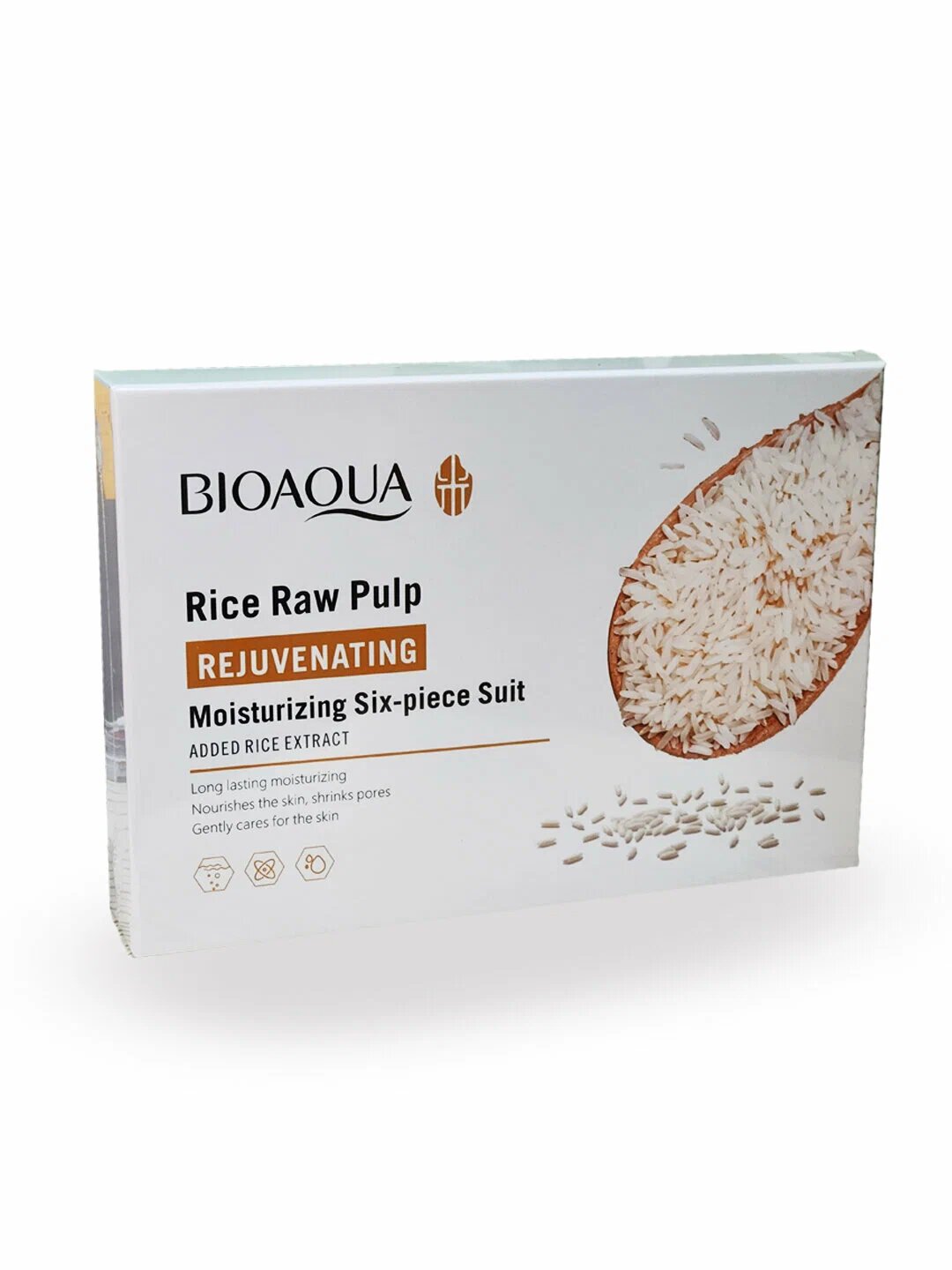 Патчи для глаз BIOAOUA "Рисовое пюре", против морщин, мешков и темных кругов — фото 1