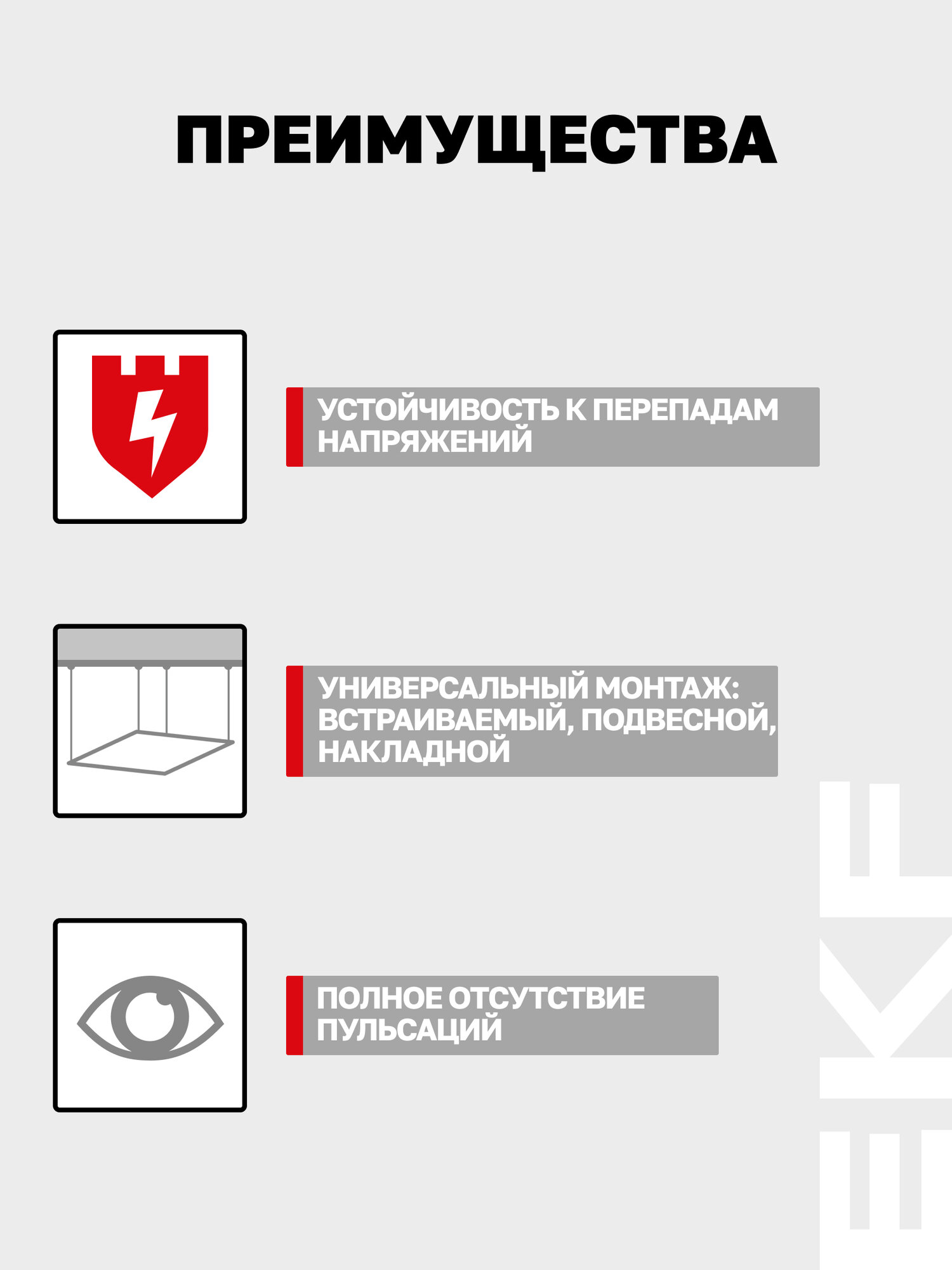Панель светодиодная EKF LUMA (ДВО) ДУО-4102-Z 36Вт, 6500K, IP20, рассеиватель призма — фото 1