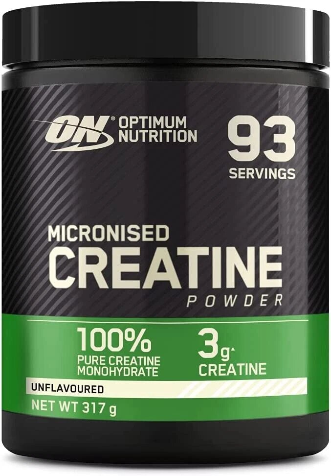 Creatine от Optimum Nutrition 93 порций каждая порция 3 грамм креатина моногидрата.