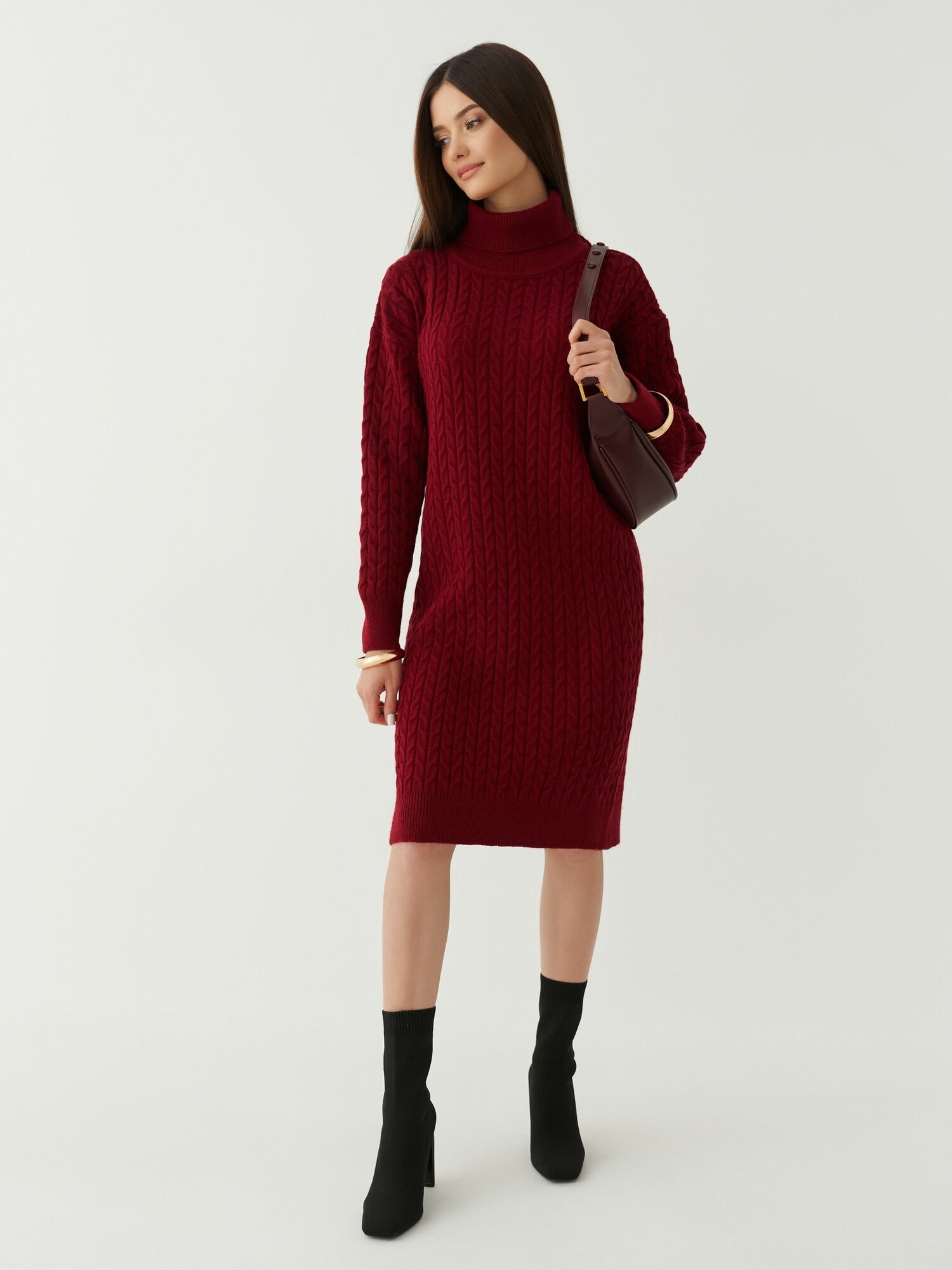 Платье World of Estiya, размер 50-54, бордовый