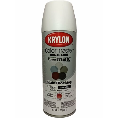 фото Грунт блокирующий krylon colormaster, для внутренних и наружных работ, белый, 340 гр.