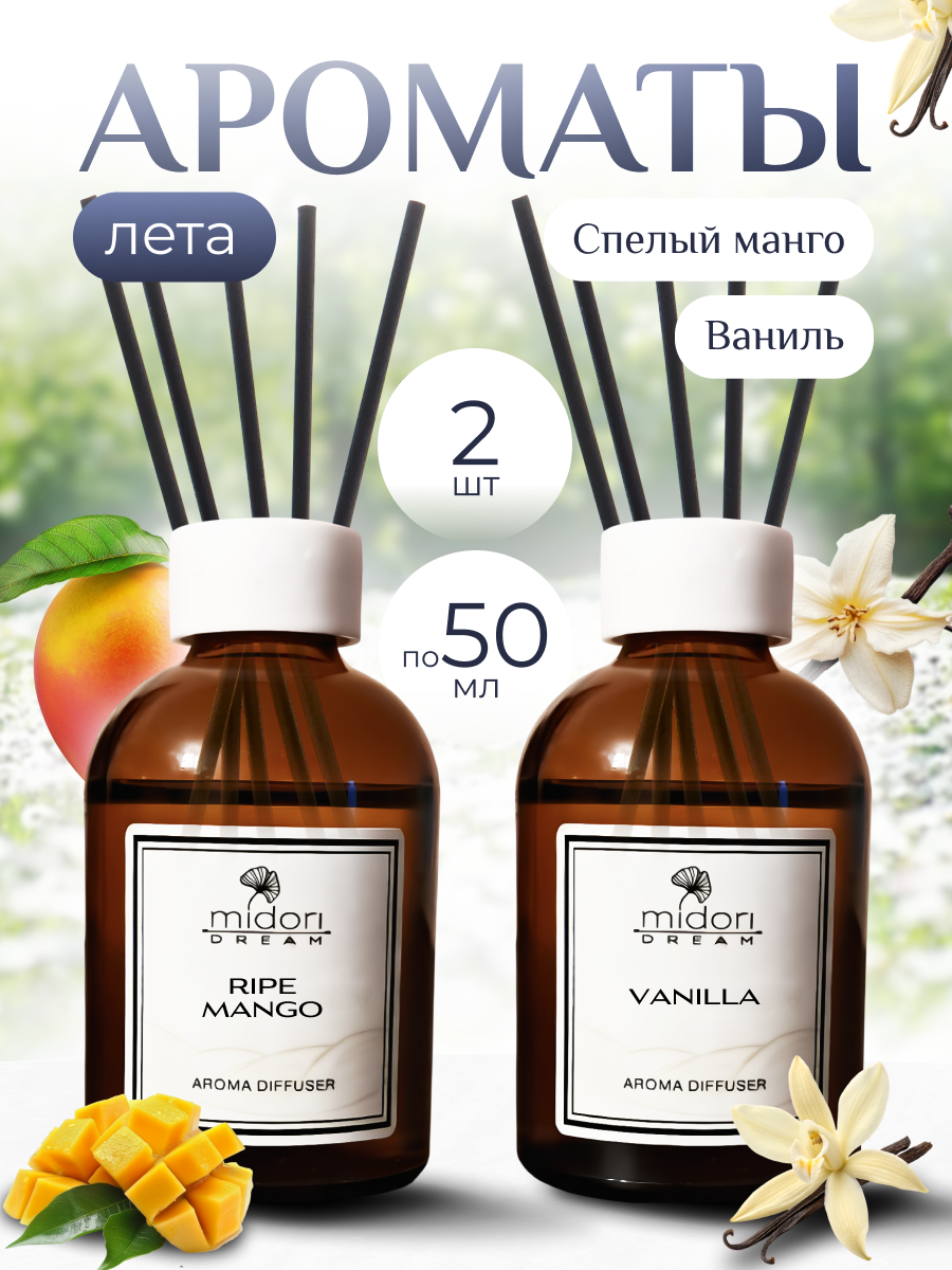Набор ароматических диффузоров с палочками Midori DREAM 2 шт