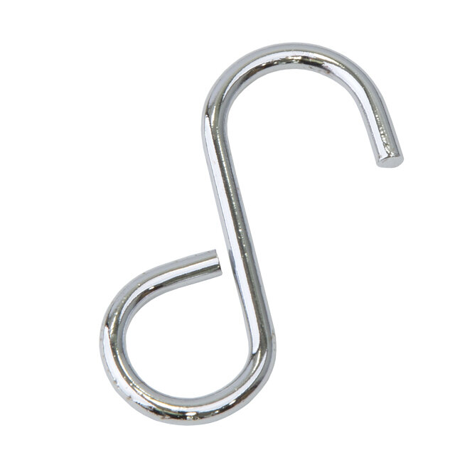 Крючок на рейлинг несъемный стальной 60х30х20 мм хром 5 шт