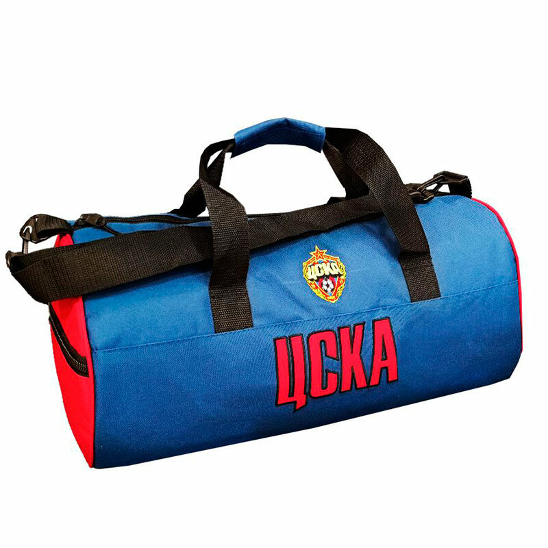 Сумка спортивная ПФК ЦСКА 25х25х50 см красный/синий
