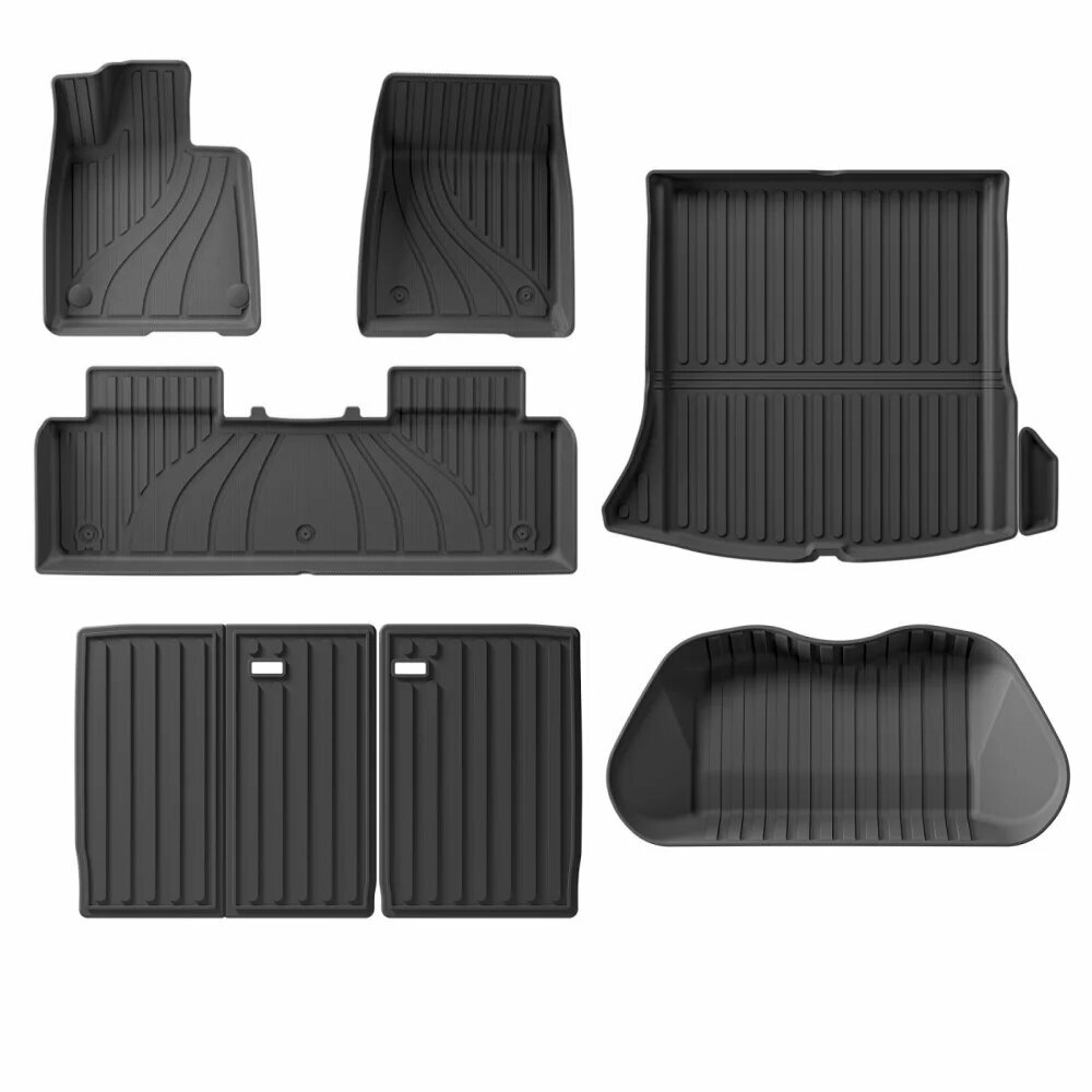 Для Xiaomi SU7 автомобильные коврики грузовой вкладыш багажник TPE 3D коврик для ног водонепроницаемые аксессуары для интерьера черный LHD 7PCS