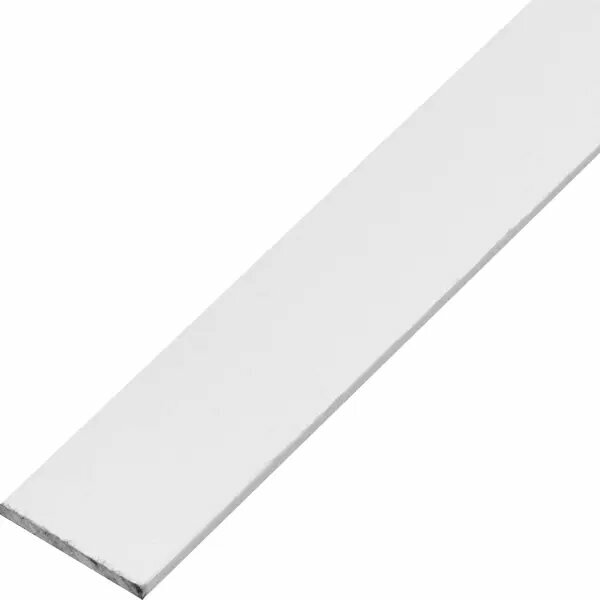 Пластина 20x2000 мм алюминий цвет белый