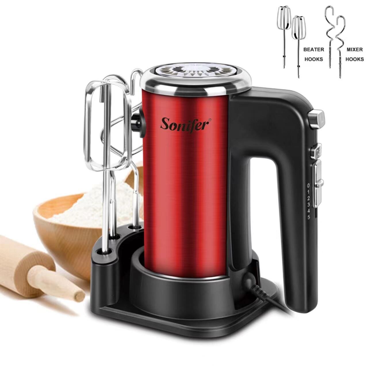 Миксер ручной Sonifer SF-7025, 400W, 5 скоростей, турборежим, импульсный режим