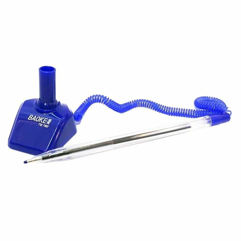 Ручка BAOKE TB 780, шариковая, на подставке, шестигранная, синий цвет — фото 1