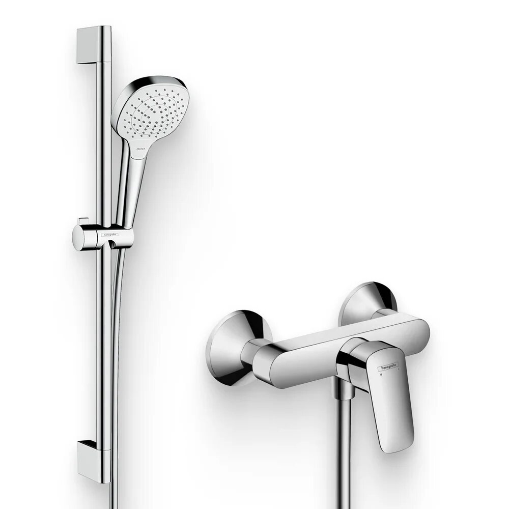 Душевой комплект Смеситель для душа Hansgrohe Logis 71600000 / Гарнитур Croma Select E Vario 26582400
