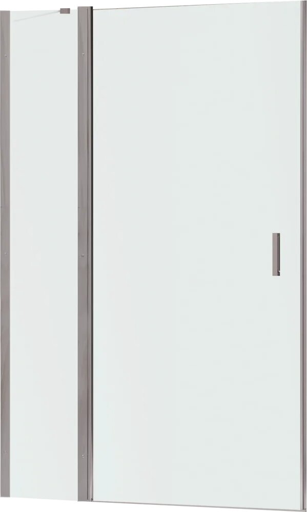 Душевая дверь в нишу RGW Leipzig LE-004-Gg стеклянная распашная 120 см с серым профилем матовая одностворчатая