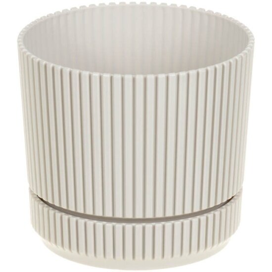 Кашпо Idea стрип D140мм 1 3л с подставкой М 3246 Кремовый