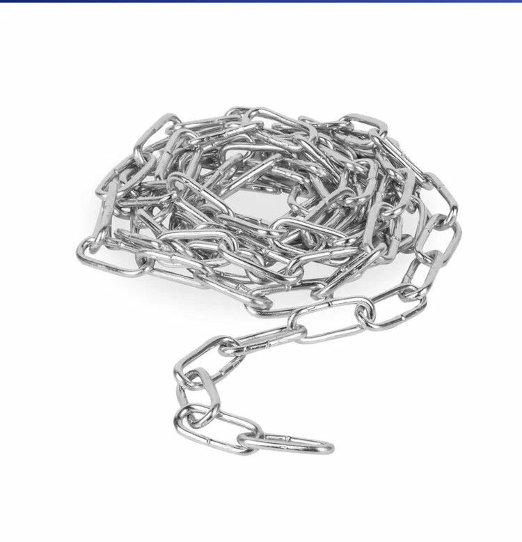 Цепь сварная М6 ф 6 мм длиннозвенная 5 метр DIN 763