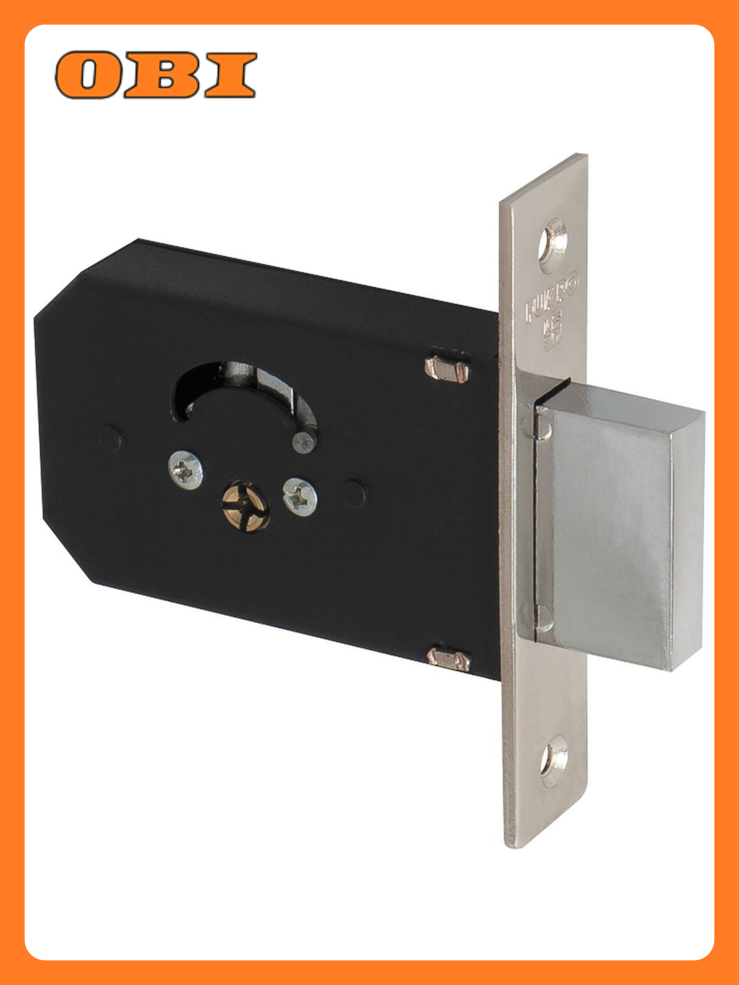 Врезной замок Fuaro 200 F цилиндровый серебристый для деревянных и металлических дверей