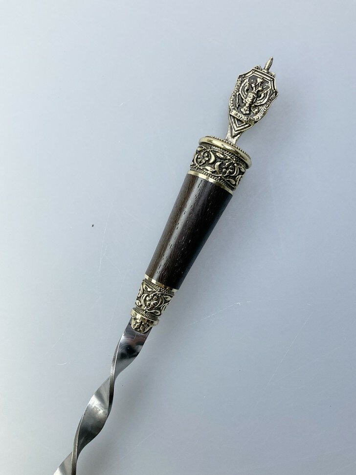 Набор из 6 шампуров "ФСБ", латунь, венге (в колчане) — фото 1