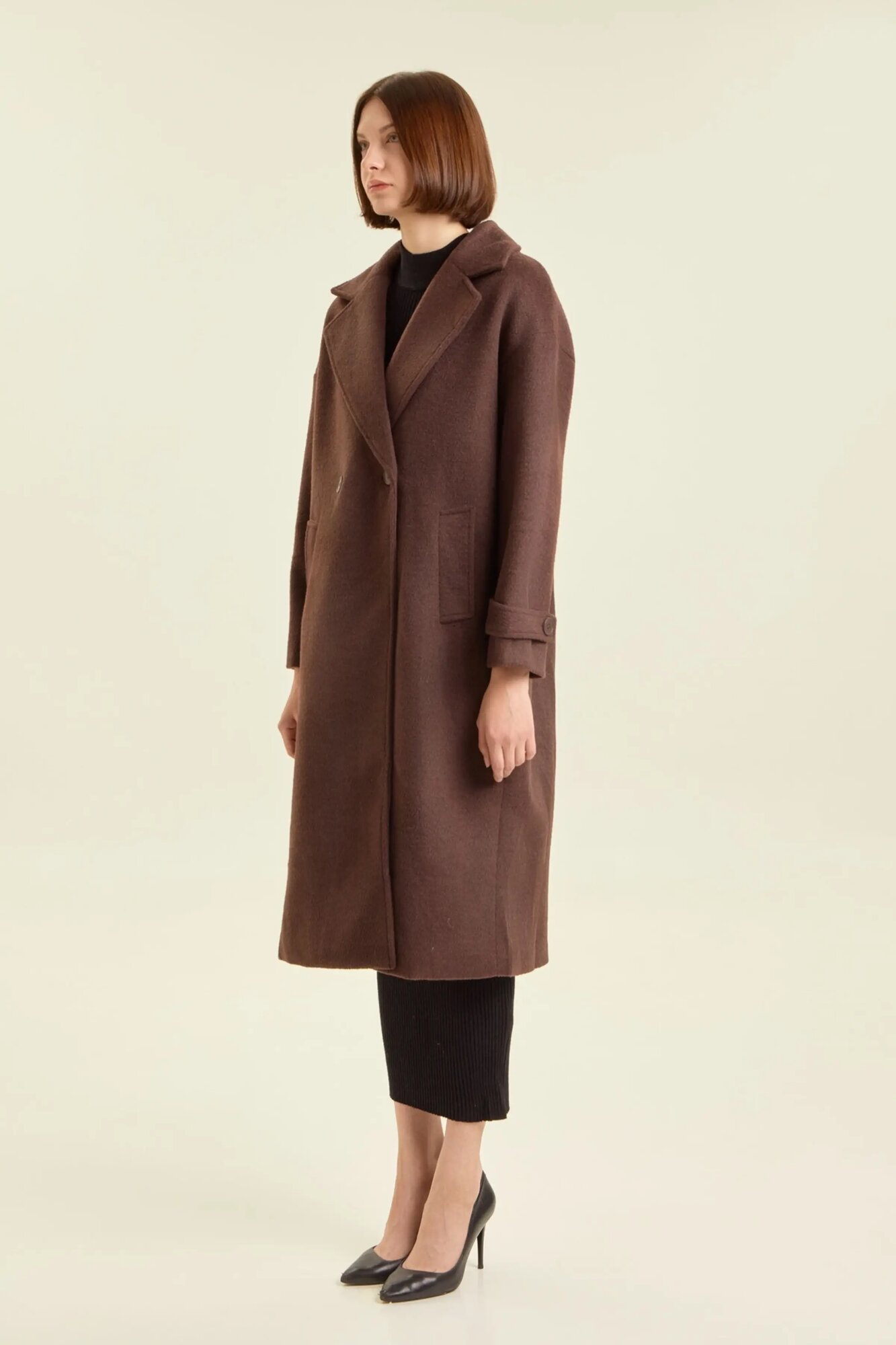 Пальто Selfie, размер M, коричневый — фото 1