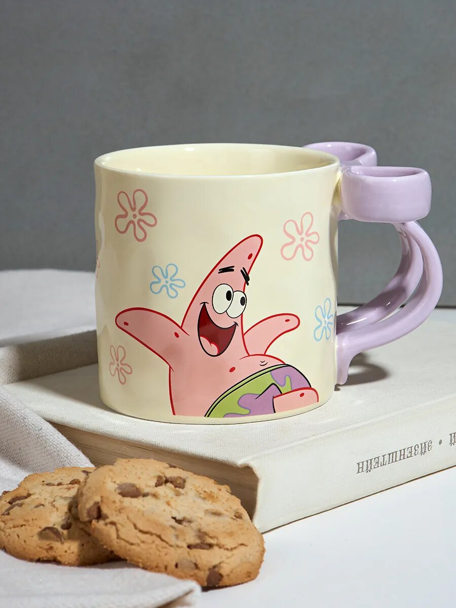 Кружка Тепло в руках "Патрик", керамика, с бантиком, для детей, подарок
