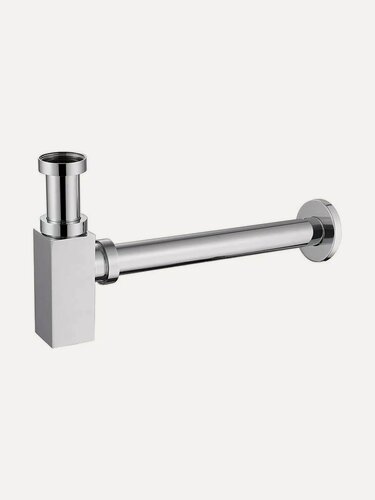 Изображение товара Сифон без выпуска для умывальника Azario G 1 1/4 AZ-109-CHR квадрат, хром, блистер