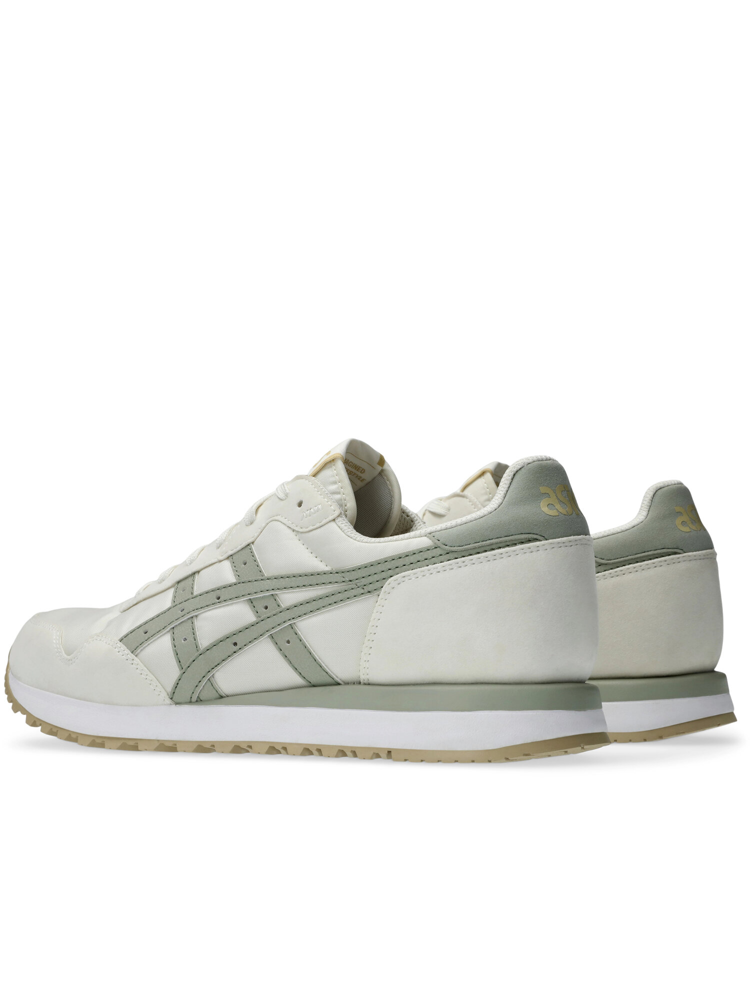 Кроссовки ASICS TIGER RUNNER II, размер 12 US, кремовый/оливковый — фото 1