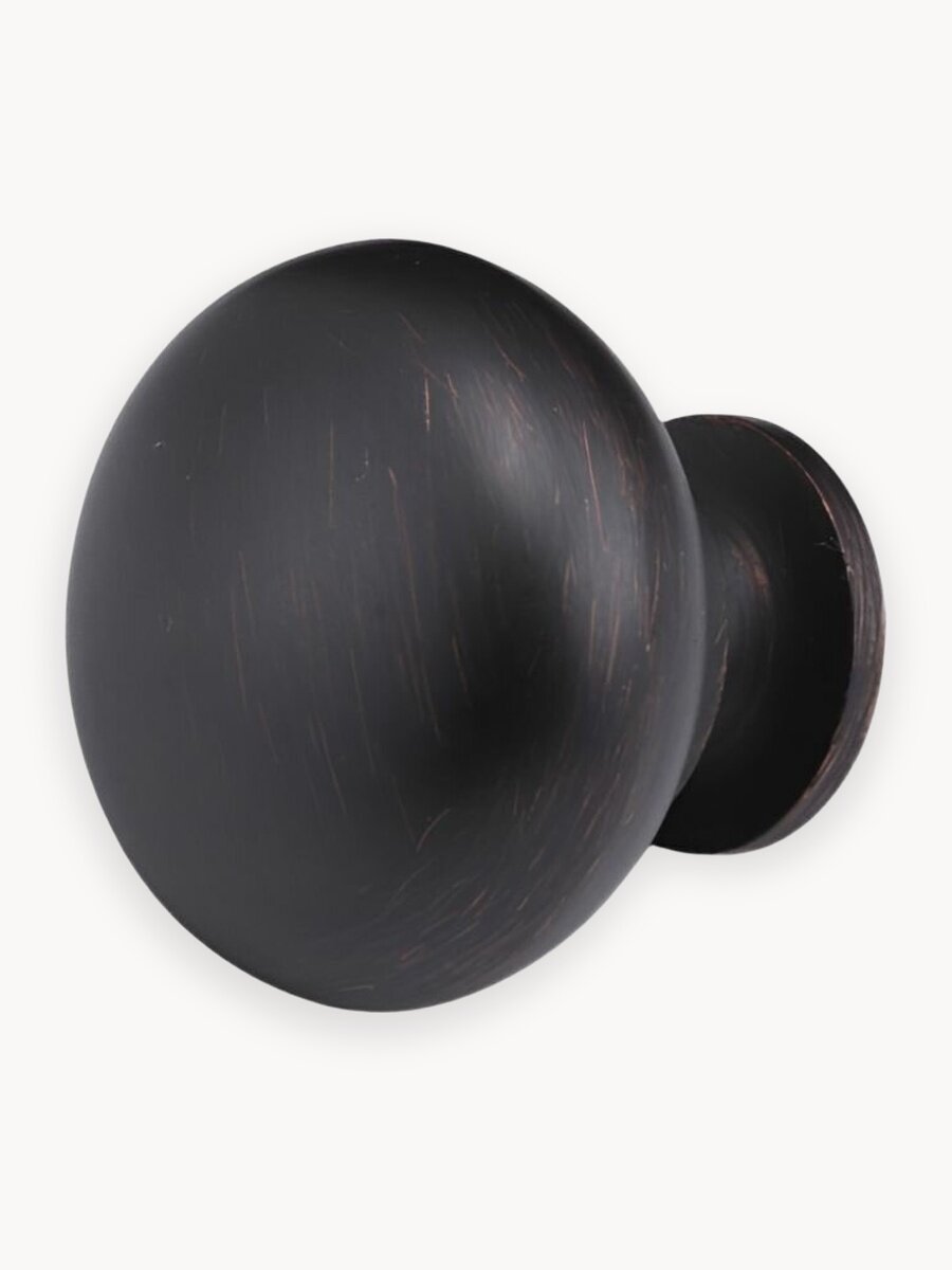 Ручка-кнопка для мебели, Inred IN.01.3033.0. BORB, цвет брашированная античная медь, ручка для шкафа, кухни, мебельная фурнитура